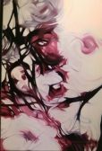 薛宏瑋 油畫  浮光掠影1 紅櫻