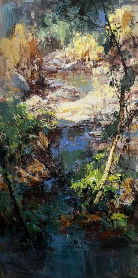 陳昌隆 油畫 綠意