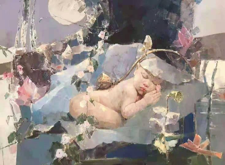 游祥龍 油畫 美好夢鄉