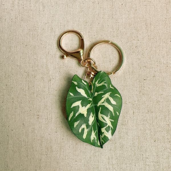 真皮手工鑰匙圈 ｜迷彩芋｜