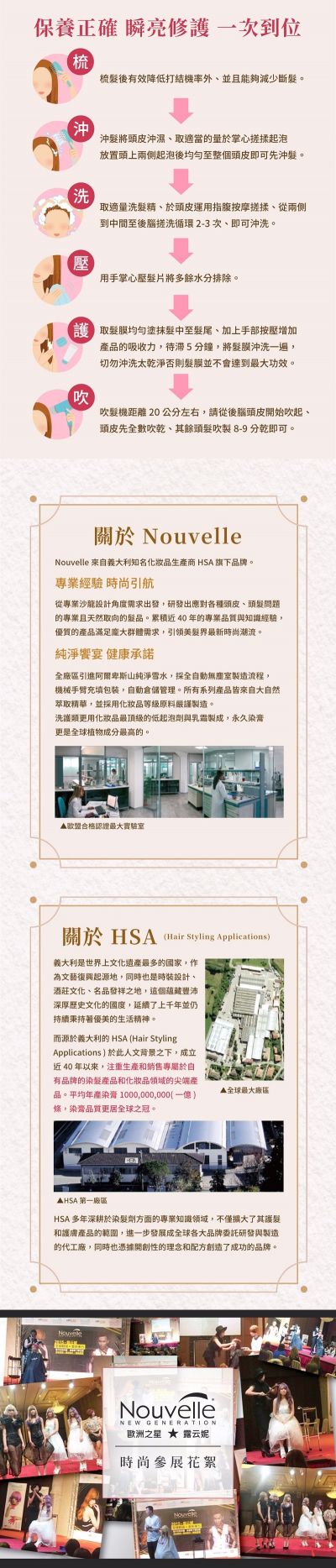 【Nouvelle】露云妮義大利進口沙龍專業沙龍設計師專用髮浴洗髮精丨髮膜組合【水波紋卷髮修復】