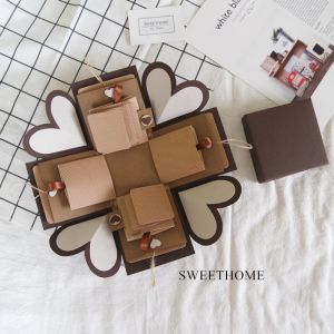 禮物盒造型卡片－焦糖瑪奇朵