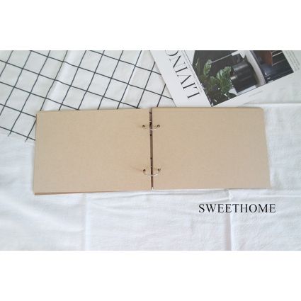 ｜現貨｜質感大理石活頁式手工書／牛皮咖啡＊活頁式回憶相本