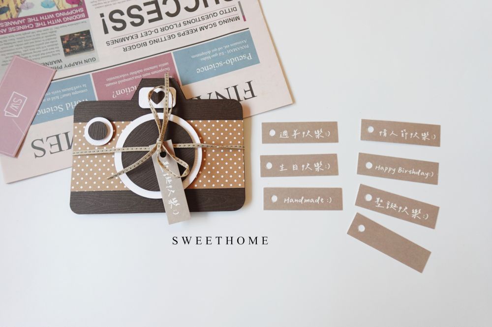 ｜現貨｜普普風相機造型／底片摺疊手工卡片