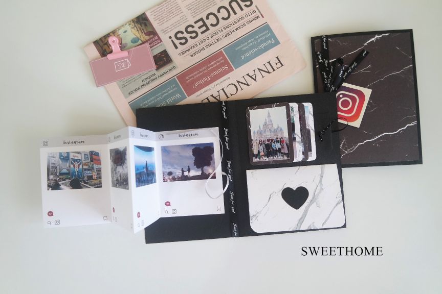 ｜現貨｜ IG大理石機關對折卡片書