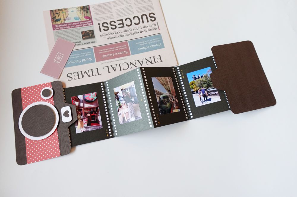 ｜現貨｜普普風相機造型／底片摺疊手工卡片