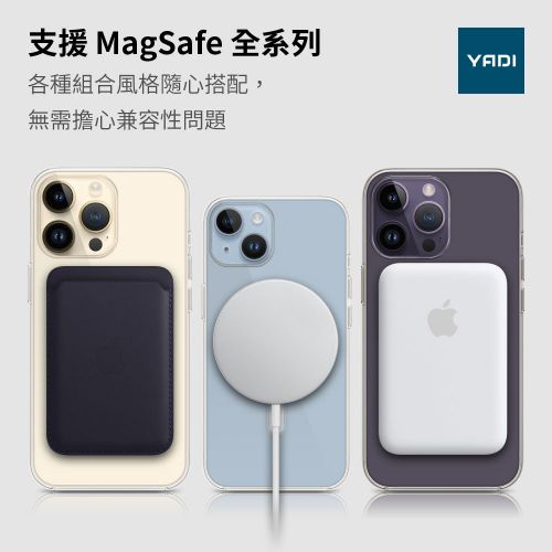 【YADI】iPhone 15 Pro Max 透明磁吸空壓手機保護殼